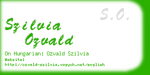 szilvia ozvald business card